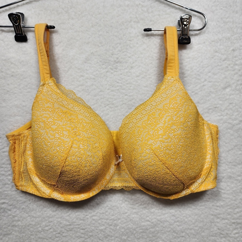 Cacique Lace Bra Underwire T-Shirt Dry Comfort Full Coverage
